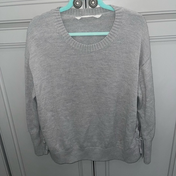 Athleta Sweaters - Athleta | 100% Merino Wool Grey tie side oversized sweater size medium